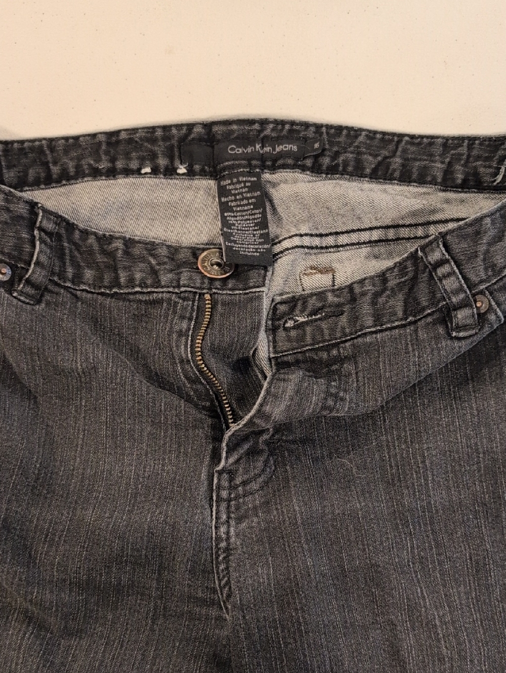 Calvin Klein Jeans Black Washed Denim Jean's